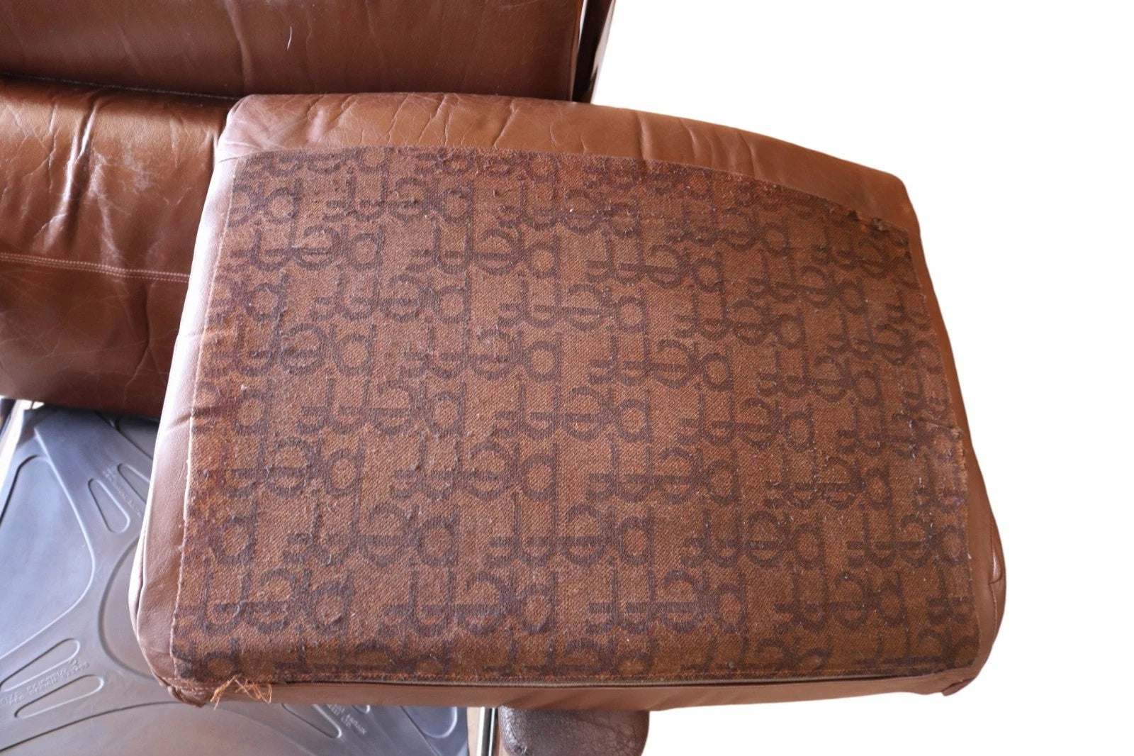 Vintage Pieff Alpha Chair | Mid Century Brown Leather & Chrome Armchair 1970s