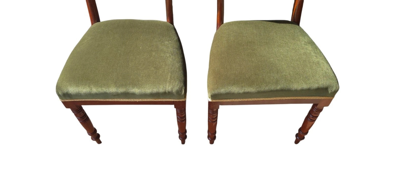Set of 4 Antique Regency Mahogany Bar Back Dining Chairs - c.1835