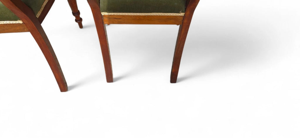Set of 4 Antique Regency Mahogany Bar Back Dining Chairs - c.1835
