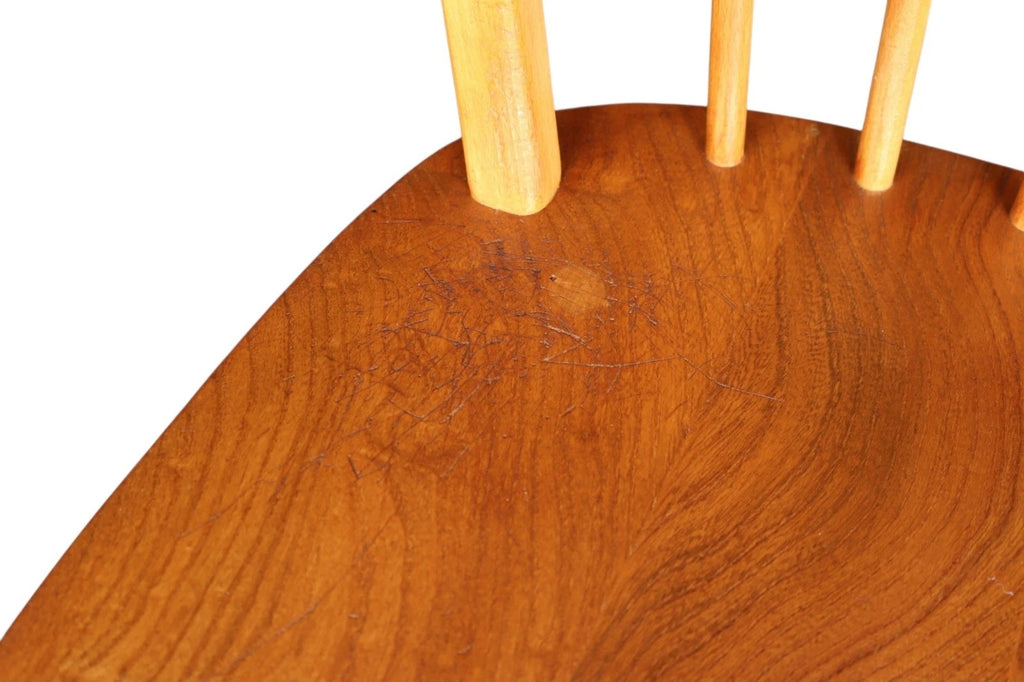 Vintage Set Of 4 Ercol Blonde Hoop Back Dining Chairs