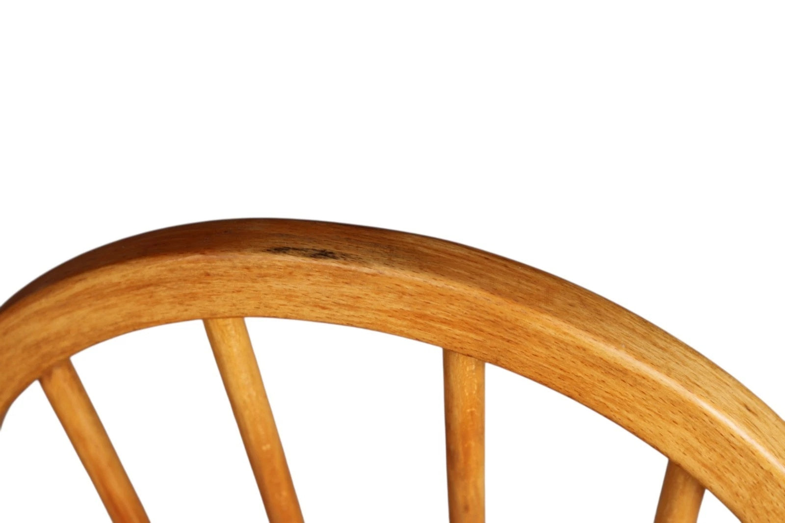 Vintage Set Of 4 Ercol Blonde Hoop Back Dining Chairs