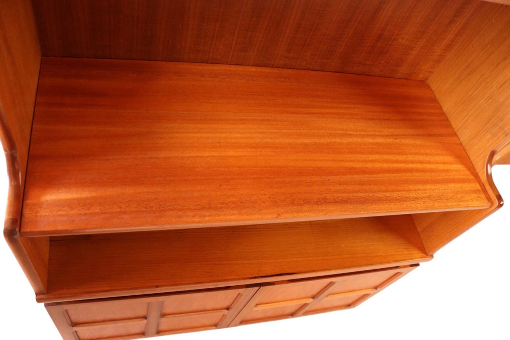 Mid Century Nathan Squares Teak Bookcase Retro Wall Unit