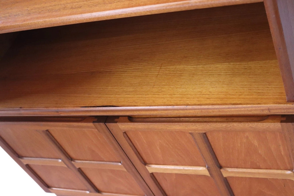Mid Century Nathan Squares Teak Bookcase Retro Wall Unit