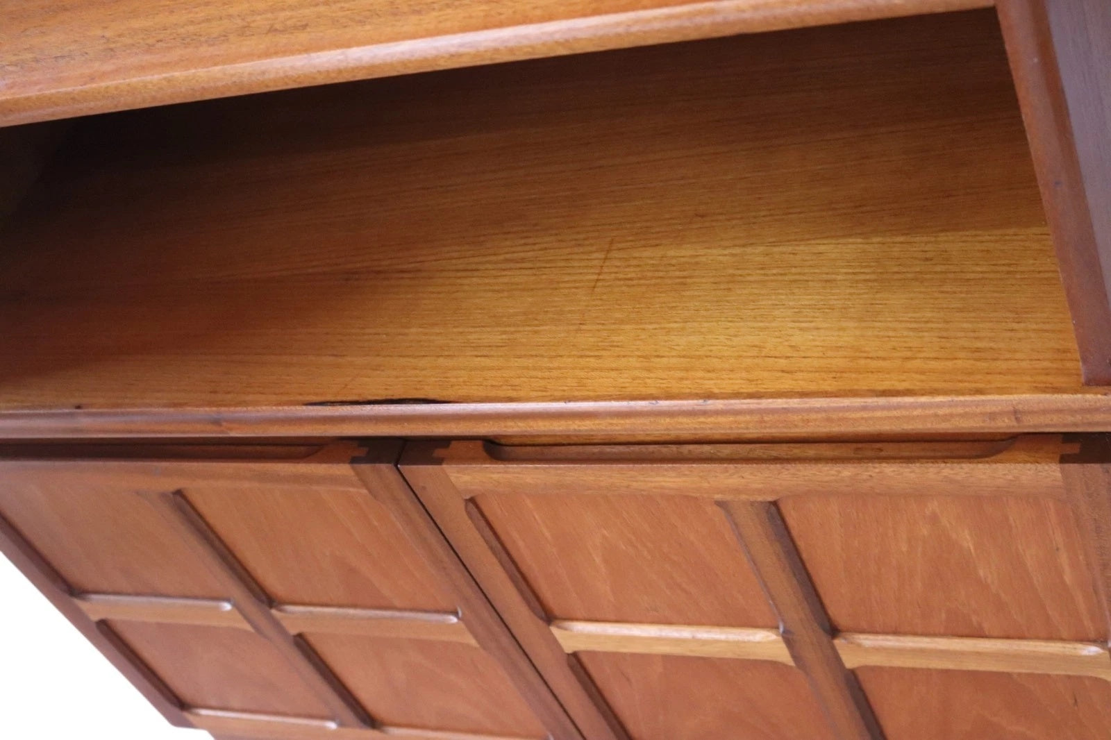 Mid Century Nathan Squares Teak Bookcase Retro Wall Unit