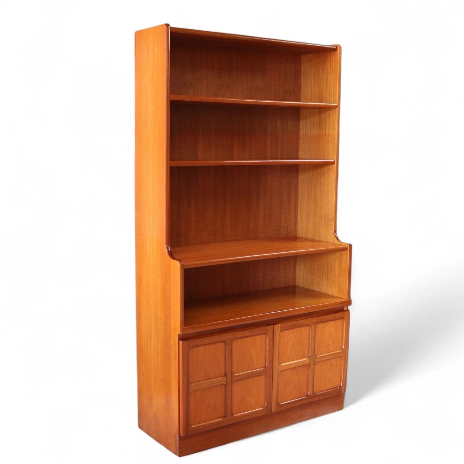 Mid Century Nathan Squares Teak Bookcase Retro Wall Unit