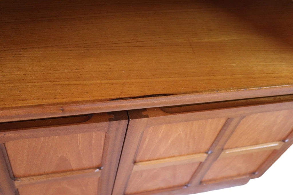 Mid Century Nathan Squares Teak Bookcase Retro Wall Unit