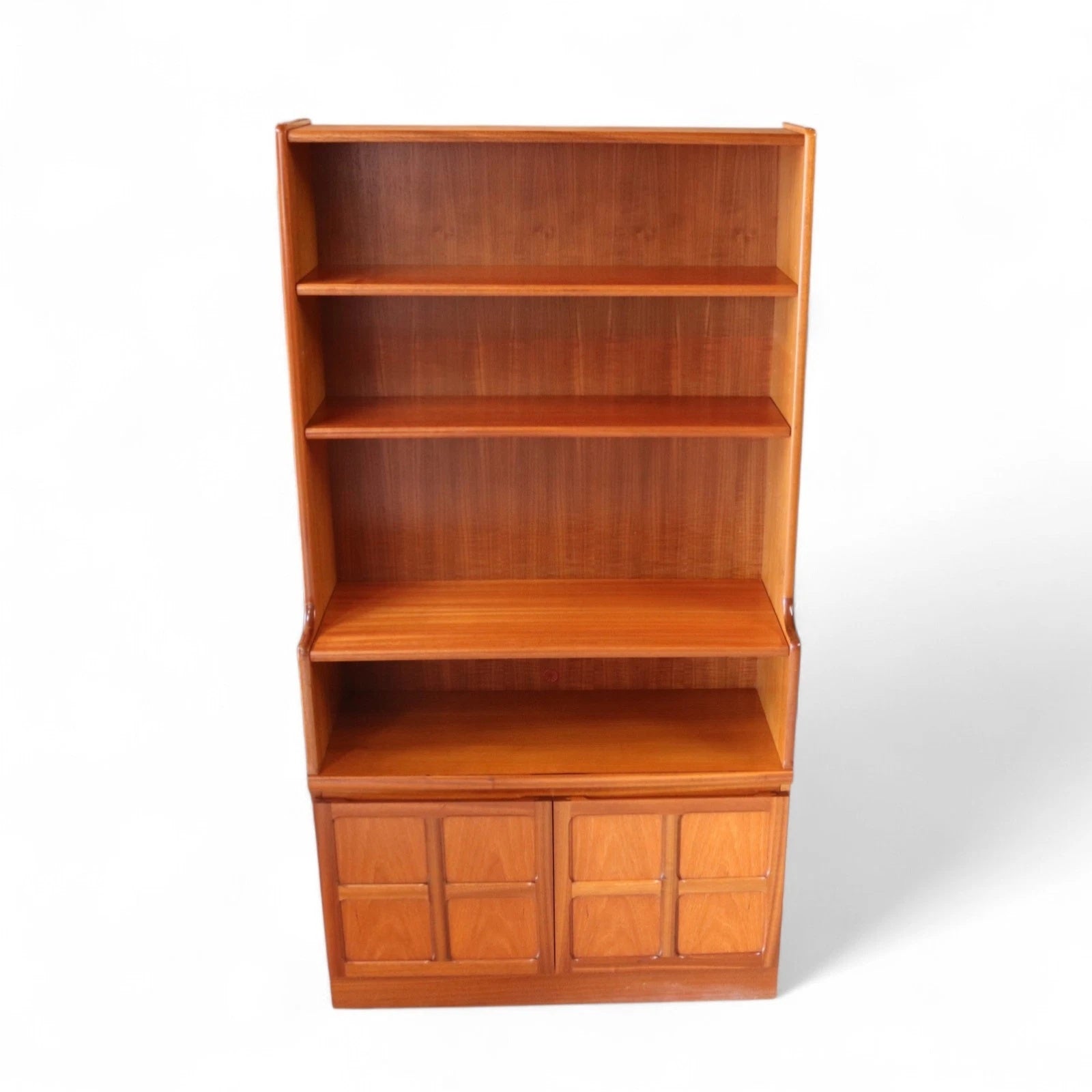Mid Century Nathan Squares Teak Bookcase Retro Wall Unit