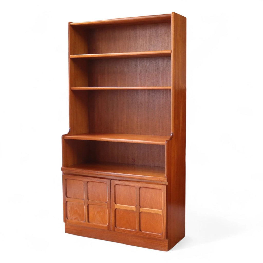 Mid Century Nathan Squares Teak Bookcase Retro Wall Unit