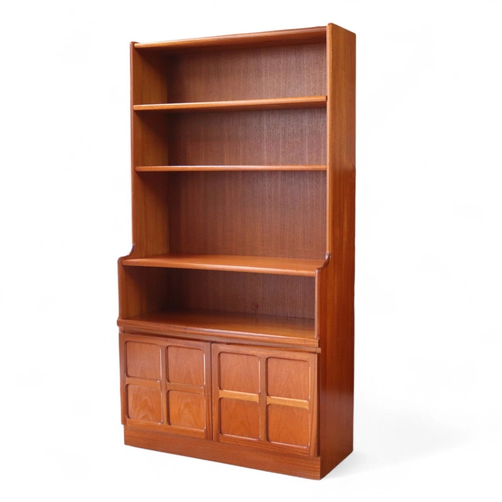 Mid Century Nathan Squares Teak Bookcase Retro Wall Unit