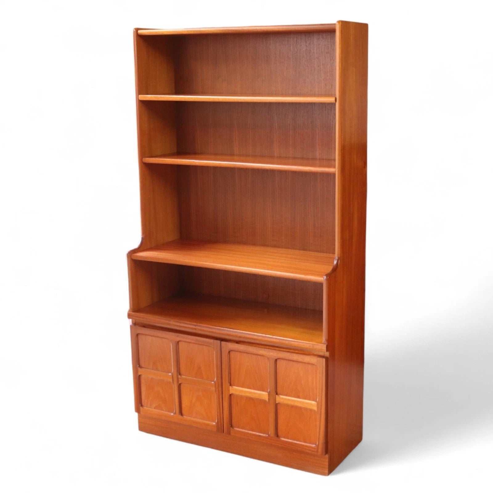 Mid Century Nathan Squares Teak Bookcase Retro Wall Unit