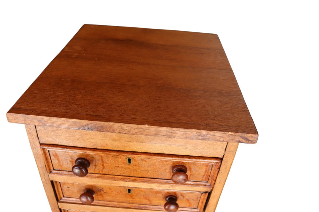 Victorian Oak & Pine Tall Wellington Style Chest 9 Drawer Solomons London c.1880