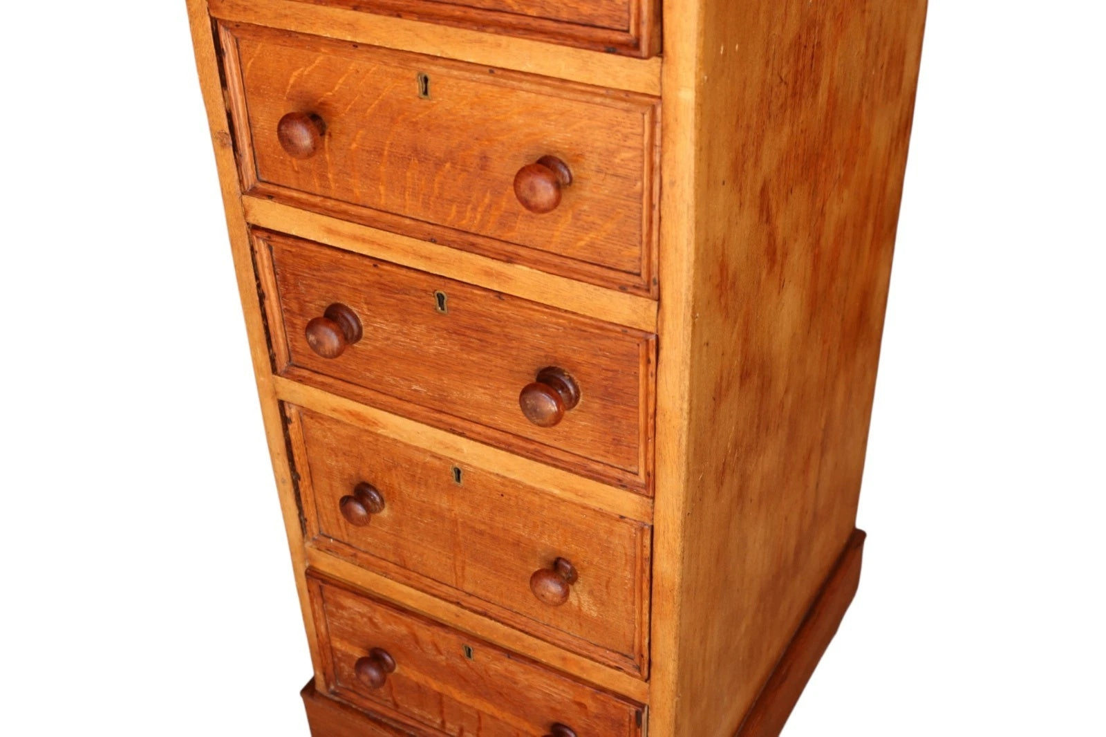Victorian Oak & Pine Tall Wellington Style Chest 9 Drawer Solomons London c.1880