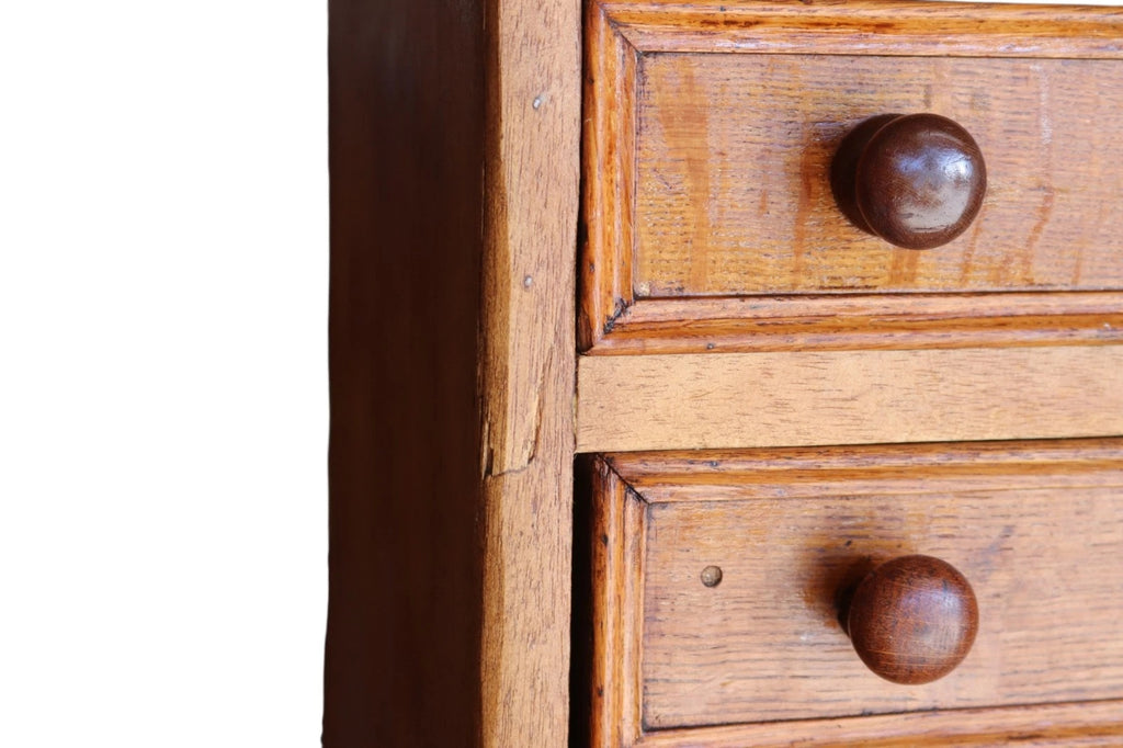 Victorian Oak & Pine Tall Wellington Style Chest 9 Drawer Solomons London c.1880