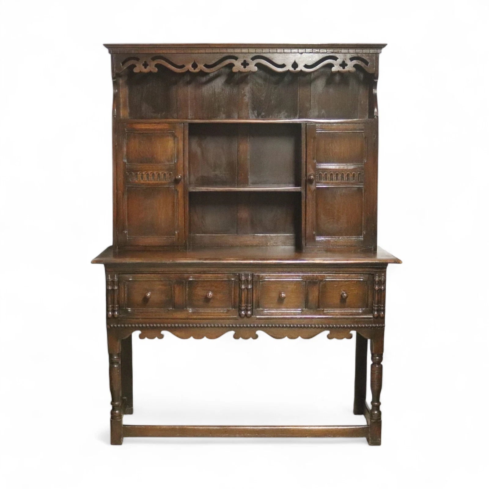 Antique Oak Welsh Dresser Sideboard Cupboard