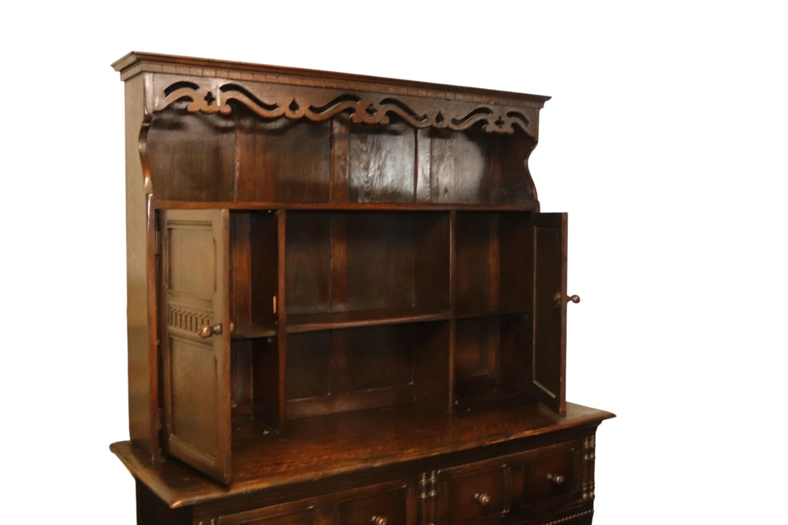 Antique Oak Welsh Dresser Sideboard Cupboard