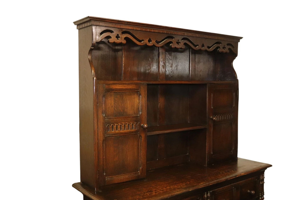 Antique Oak Welsh Dresser Sideboard Cupboard