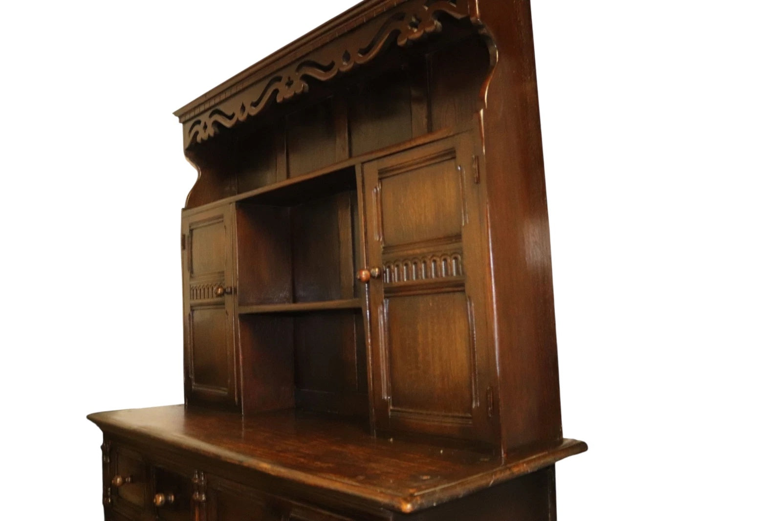Antique Oak Welsh Dresser Sideboard Cupboard