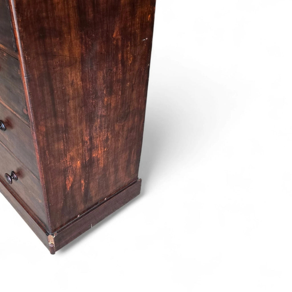 Antique Victorian Stained Pine Chest of Drawers 2 over 3