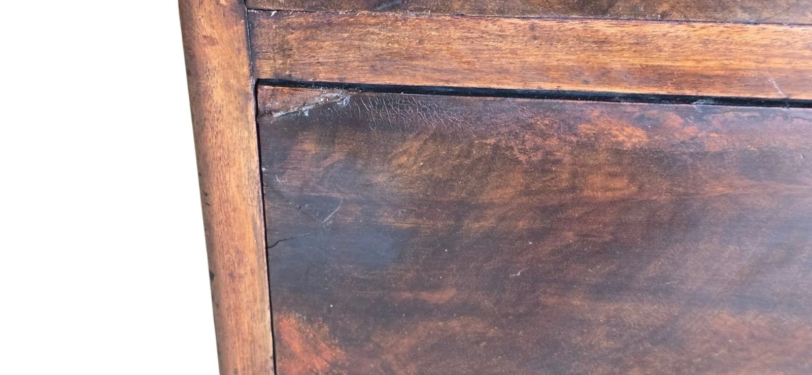 Antique Victorian Stained Pine Chest of Drawers 2 over 3
