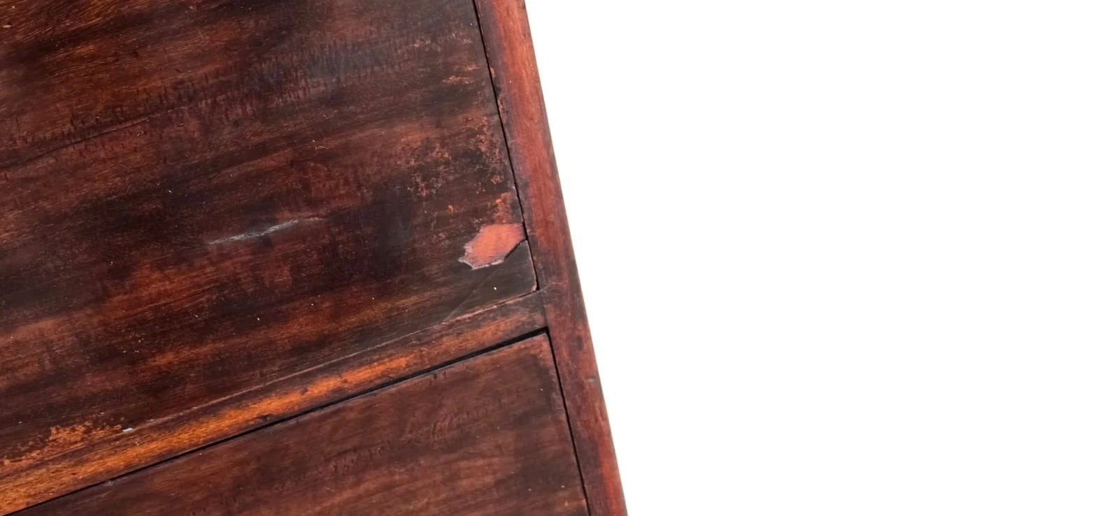 Antique Victorian Stained Pine Chest of Drawers 2 over 3