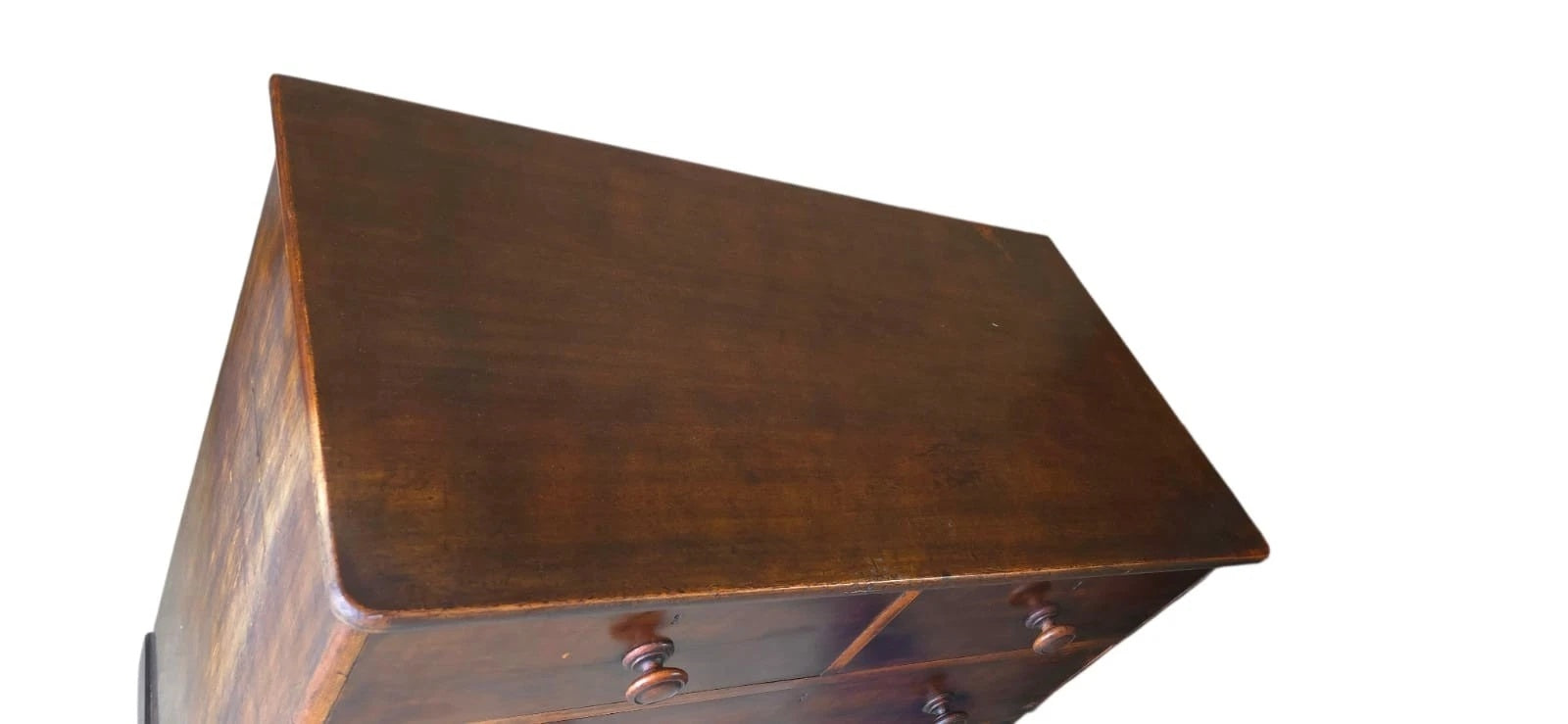 Antique Victorian Stained Pine Chest of Drawers 2 over 3