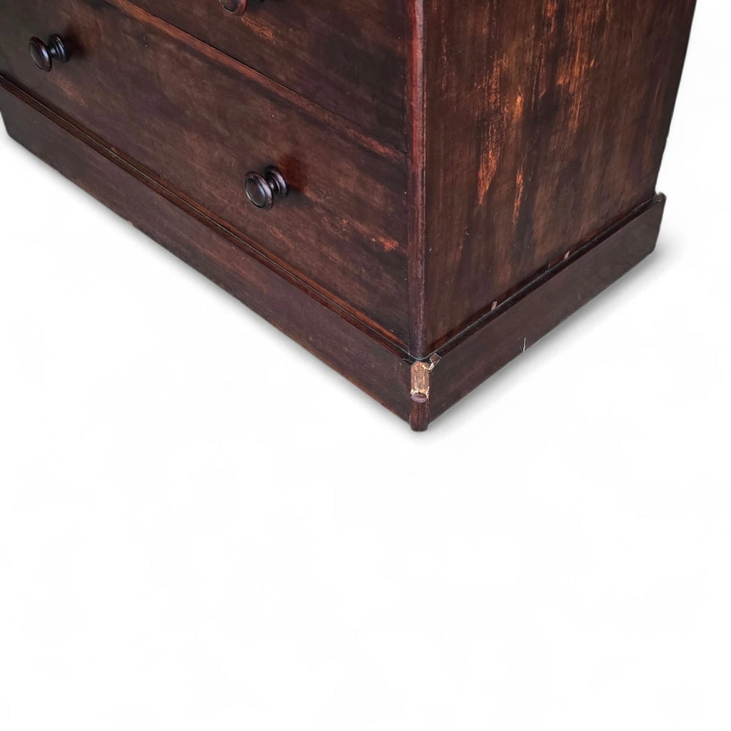 Antique Victorian Stained Pine Chest of Drawers 2 over 3