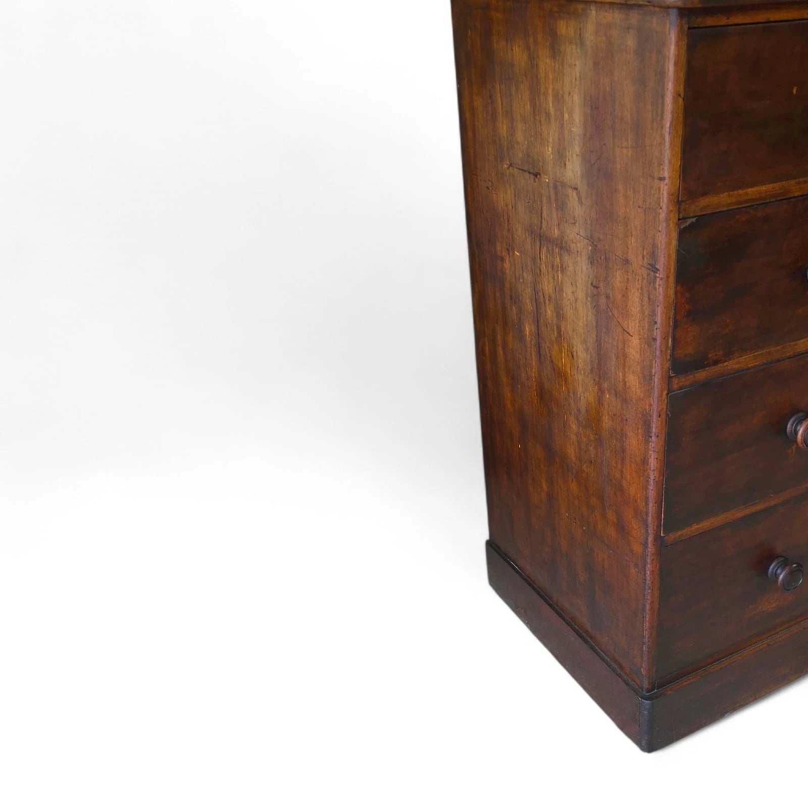 Antique Victorian Stained Pine Chest of Drawers 2 over 3