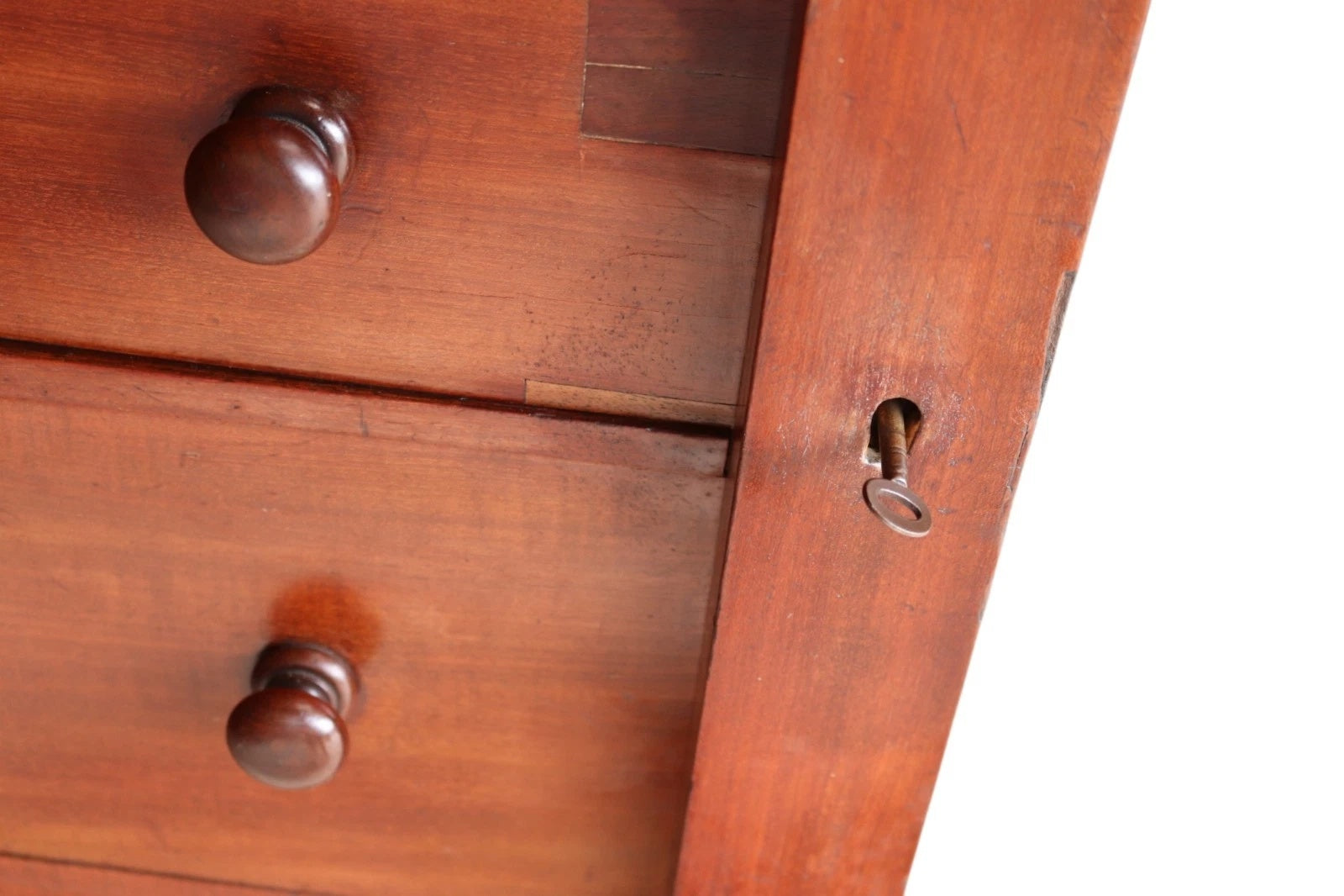 Victorian Mahogany Secretaire Wellington Chest of Drawers c.1860 - Antique 19thC