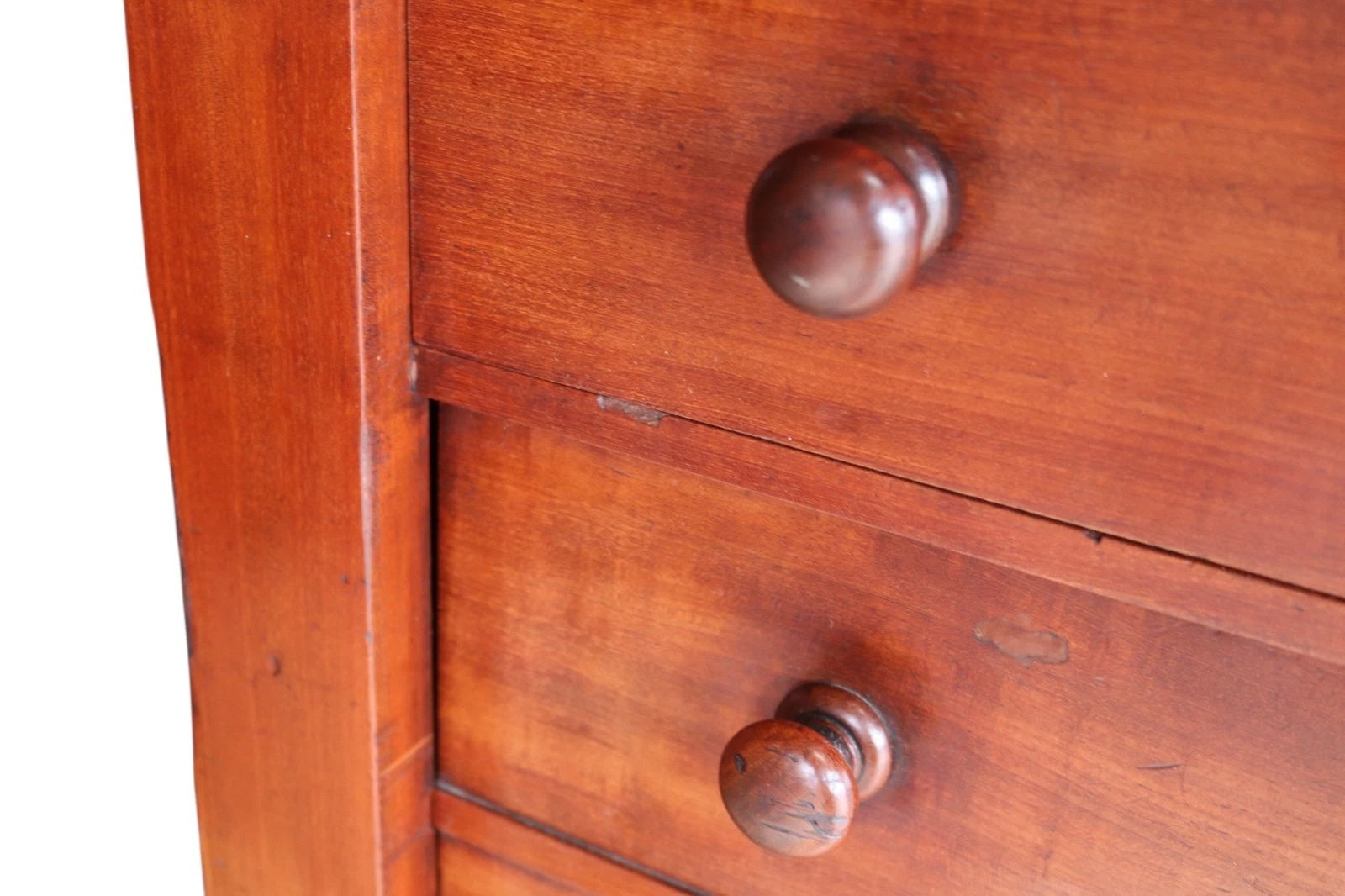 Victorian Mahogany Secretaire Wellington Chest of Drawers c.1860 - Antique 19thC