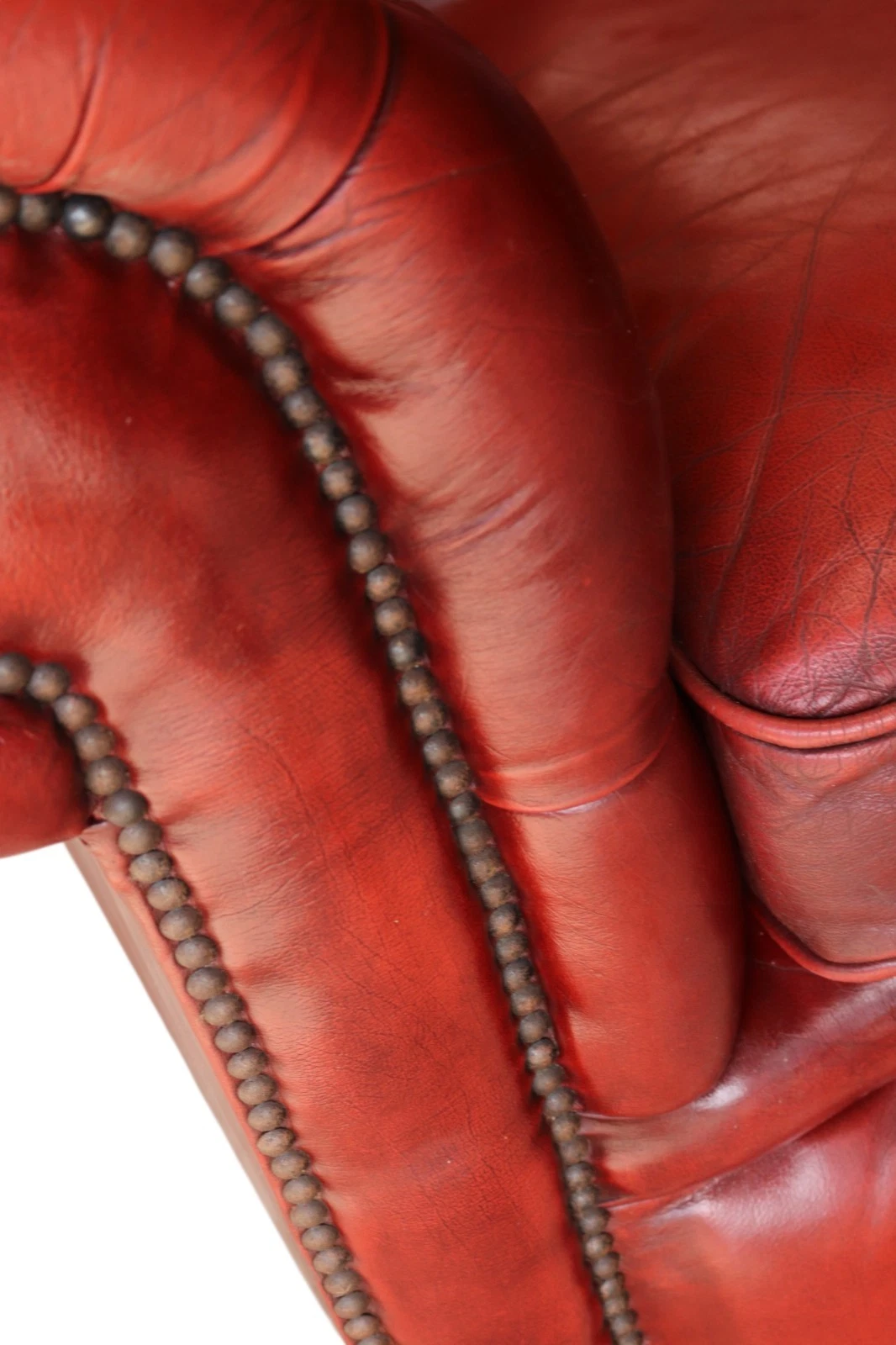 Vintage Oxblood Red Leather Chesterfield 3-Seater Sofa | Antique Style Settee