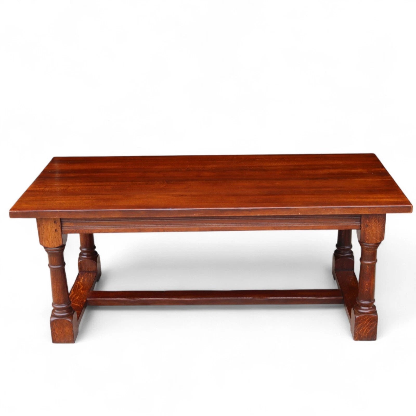 Vintage Solid Oak 17th Century Style Large Refectory Dining Table