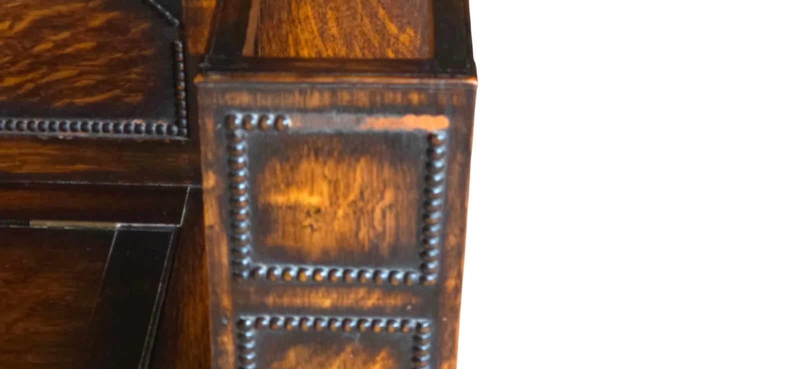 Vintage 1930s Oak Monk’s Bench Hall Settle with Umbrella Stands - Jacobean Style