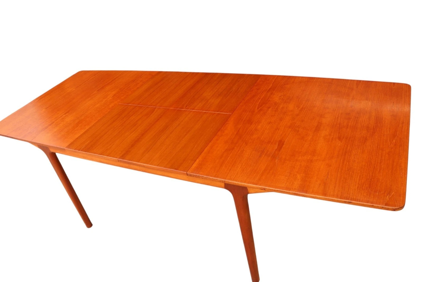 Mid Century Mcintosh Teak Double Butterfly Leaf Large Extending Dining Table