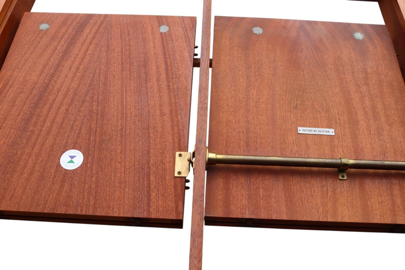 Mid Century Mcintosh Teak Double Butterfly Leaf Large Extending Dining Table