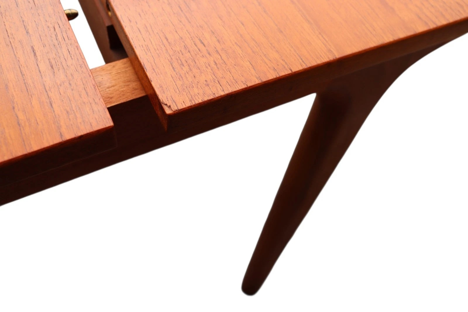 Mid Century Mcintosh Teak Double Butterfly Leaf Large Extending Dining Table