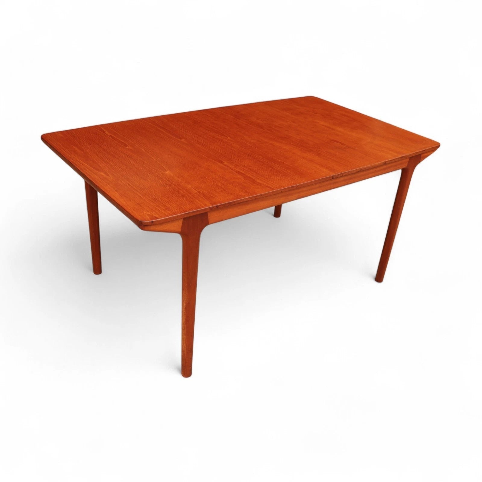Mid Century Mcintosh Teak Double Butterfly Leaf Large Extending Dining Table