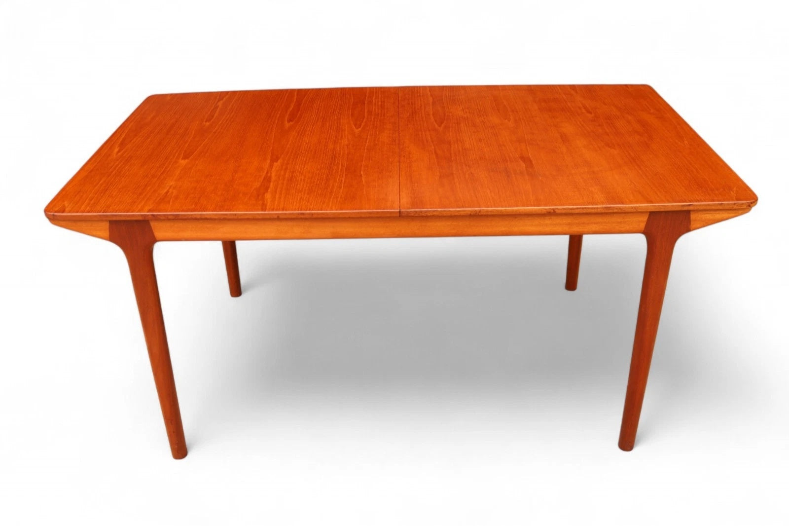Mid Century Mcintosh Teak Double Butterfly Leaf Large Extending Dining Table