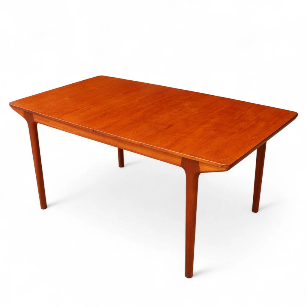 Mid Century Mcintosh Teak Double Butterfly Leaf Large Extending Dining Table
