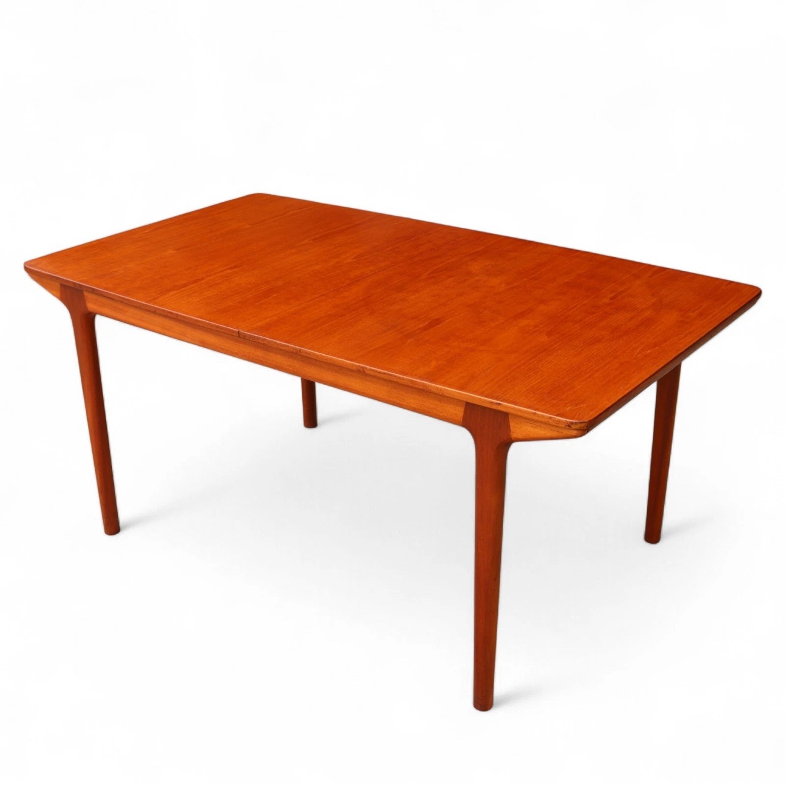 Mid Century Mcintosh Teak Double Butterfly Leaf Large Extending Dining Table