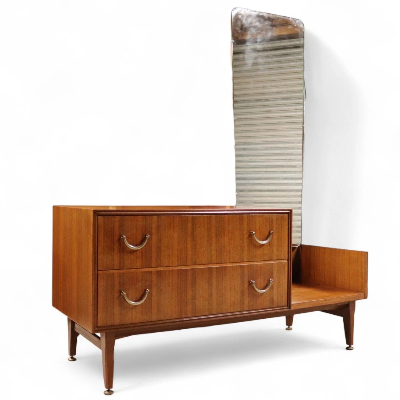 Mid Century Meredew Teak Dressing Chest / Two Drawer Dressing Table 1960s