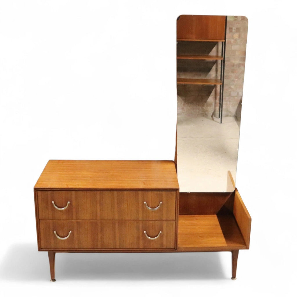 Mid Century Meredew Teak Dressing Chest / Two Drawer Dressing Table 1960s