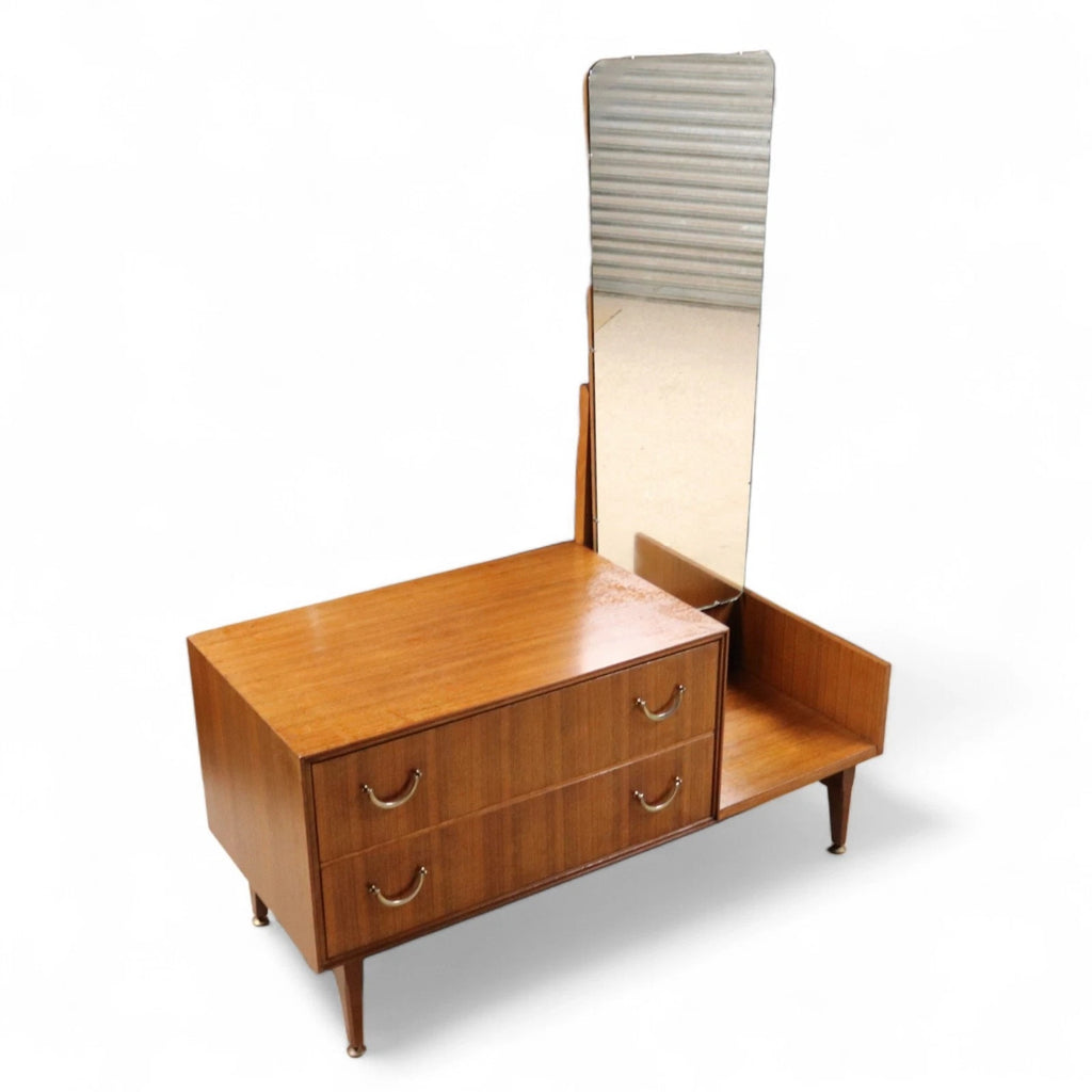 Mid Century Meredew Teak Dressing Chest / Two Drawer Dressing Table 1960s