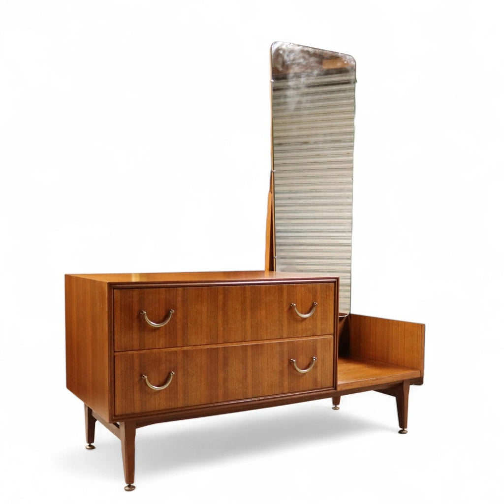 Mid Century Meredew Teak Dressing Chest / Two Drawer Dressing Table 1960s