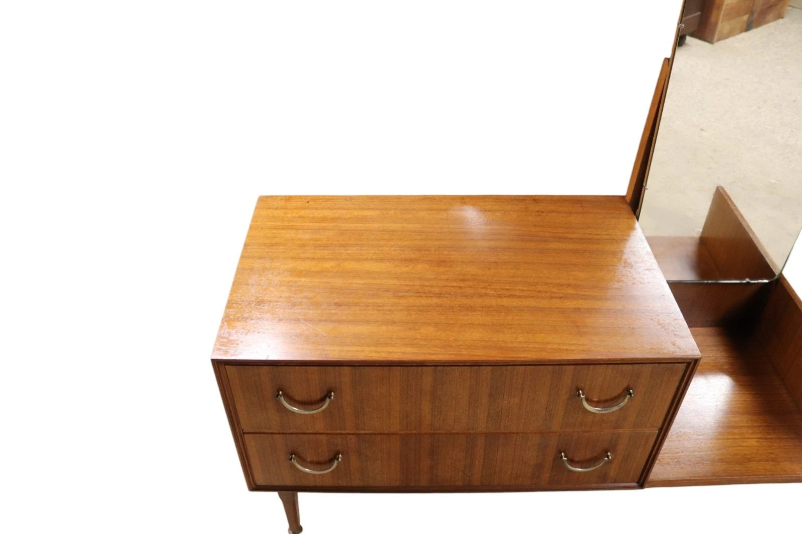 Mid Century Meredew Teak Dressing Chest / Two Drawer Dressing Table 1960s