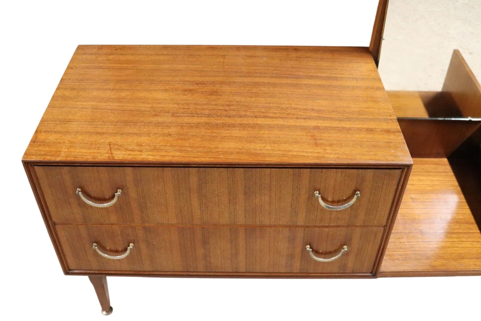 Mid Century Meredew Teak Dressing Chest / Two Drawer Dressing Table 1960s