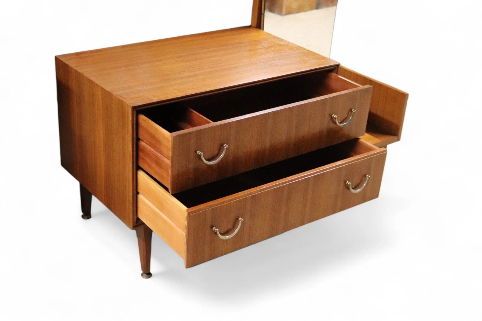Mid Century Meredew Teak Dressing Chest / Two Drawer Dressing Table 1960s