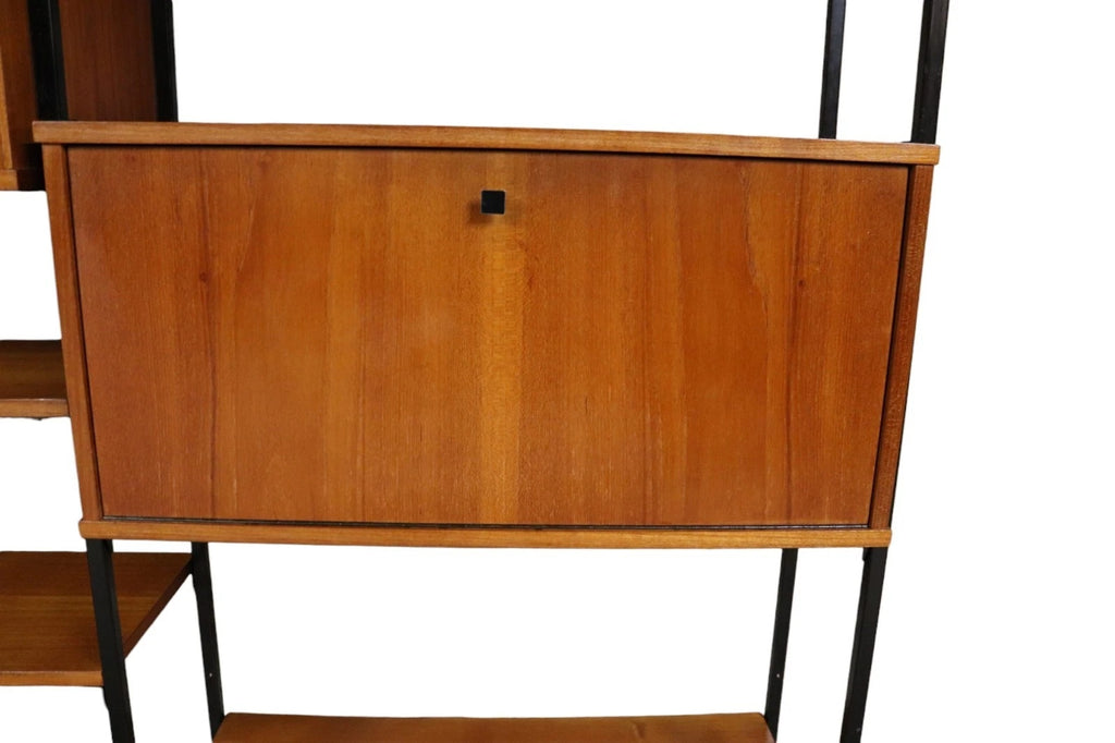 Mid Century Teak Laddrax Style Modular Shelving 2 Bay Inter Continental Design