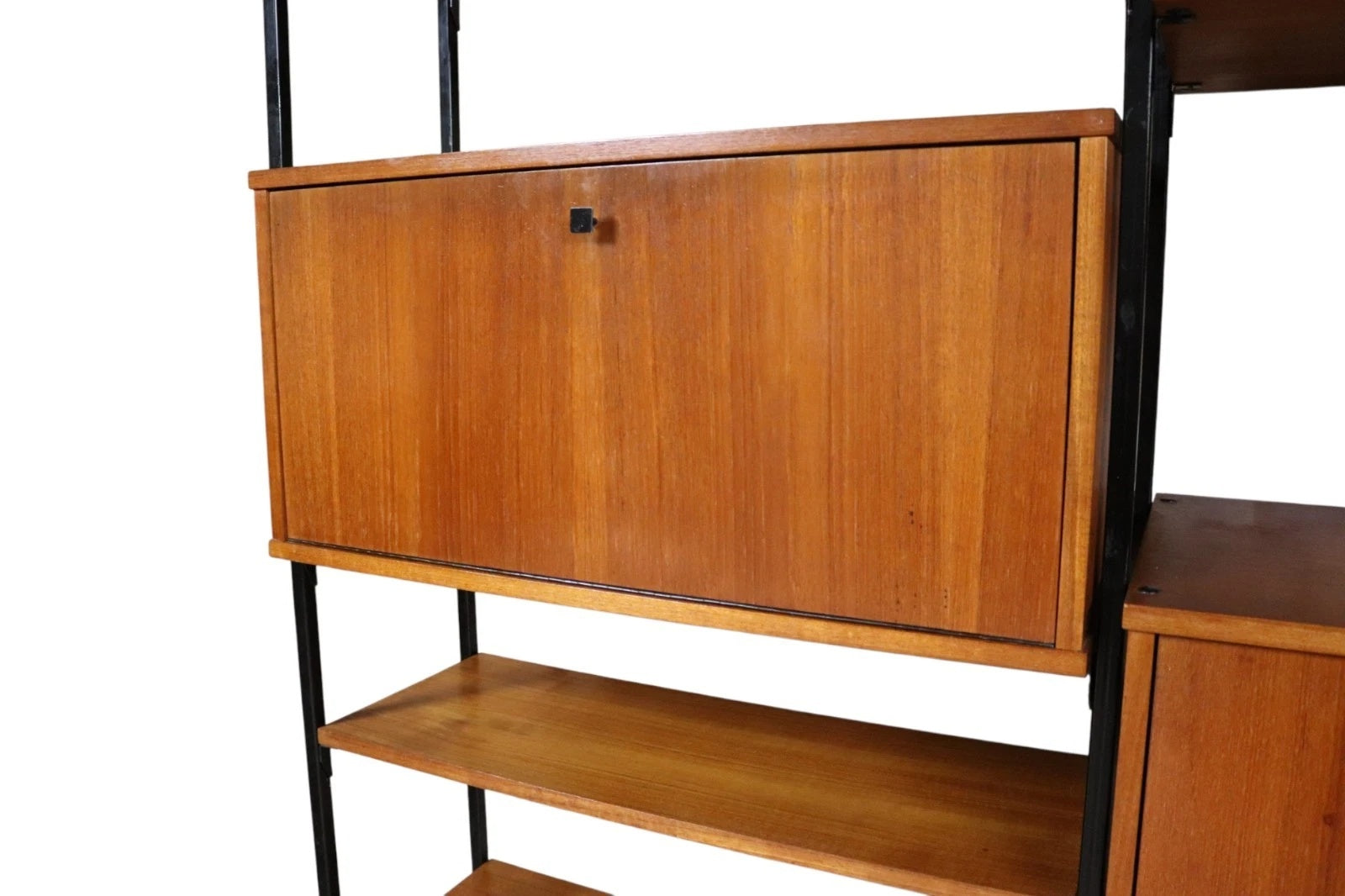 Mid Century Teak Laddrax Style Modular Shelving 2 Bay Inter Continental Design