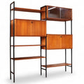 Mid Century Teak Laddrax Style Modular Shelving 2 Bay Inter Continental Design
