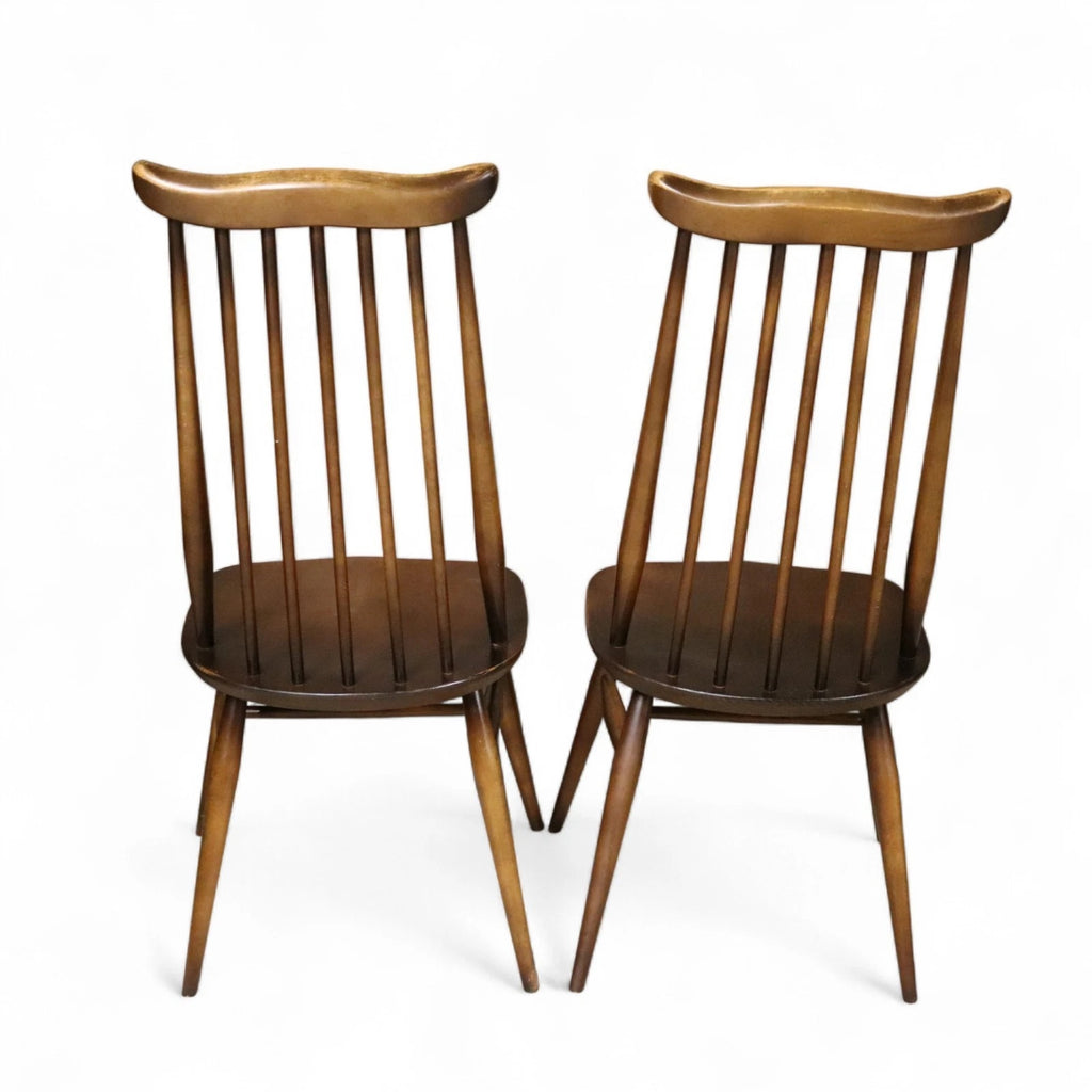 Set of 4 Ercol Goldsmith Dining Chairs - Dark Wood - Solid Elm & Beech